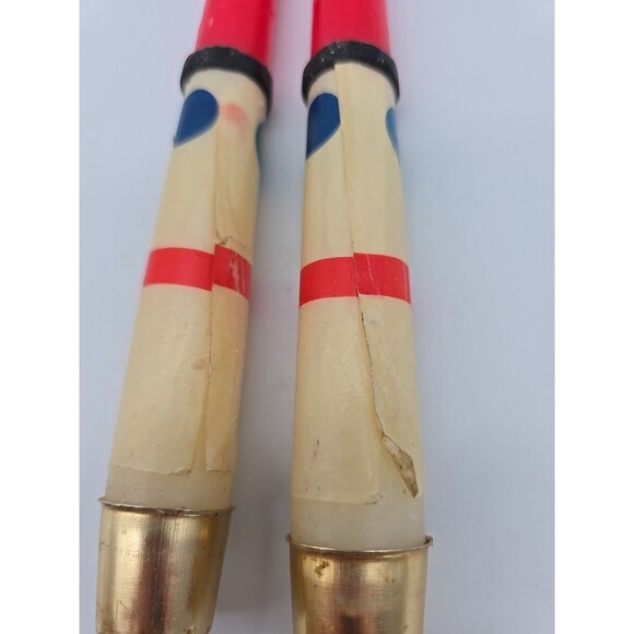 Vintage Snowman Red Taper Candle Set of 2 Christmas Decoration made in Hong Kong - Picture 3 of 7